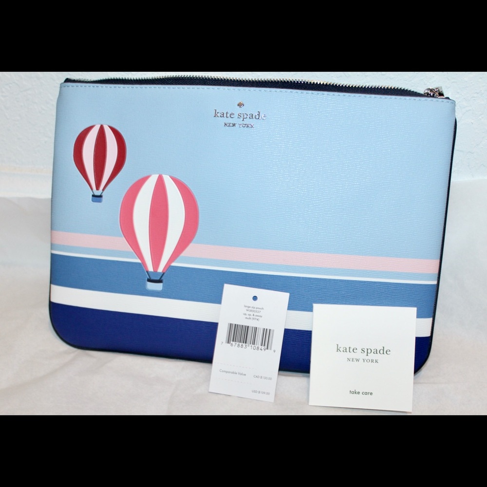 Kate Spade Up up And Away Hot Air Balloon Pouch